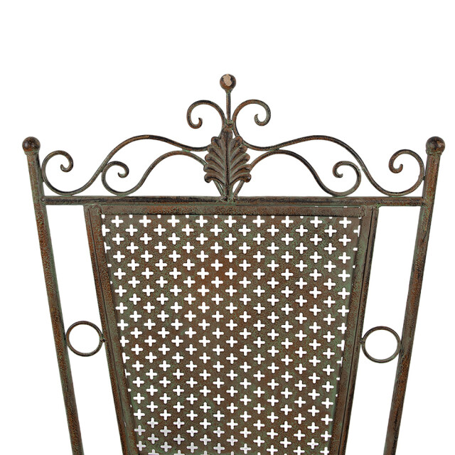 Clayre & Eef Bistrostoel 43x45x96 cm bruin ijzer terrasstoel 2418457 large