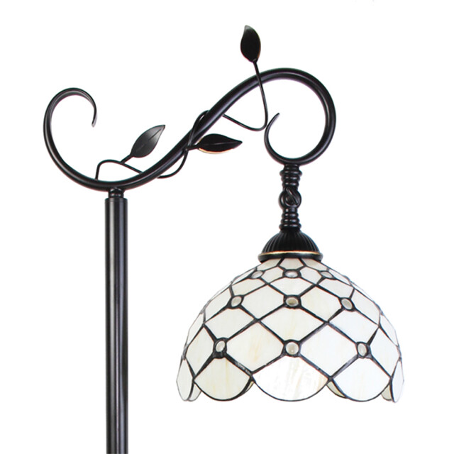LumiLamp Tiffany vloerlamp 152 cm beige glas staande lamp 2035458 large
