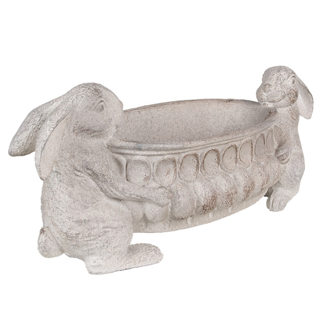 Clayre & Eef Bloempot 43x18x19 cm polyresin konijnen 2870475 large