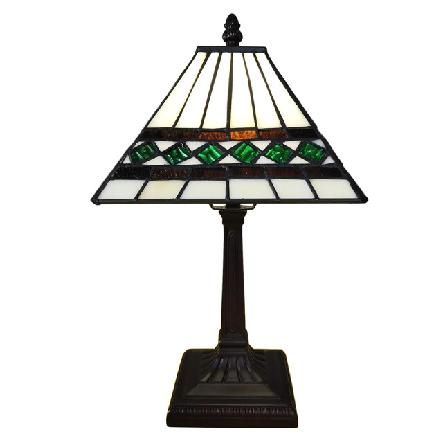 LumiLamp Tiffany tafellamp 20x20x34 cm kunststof glas tiffany bureaulamp 1536944 large