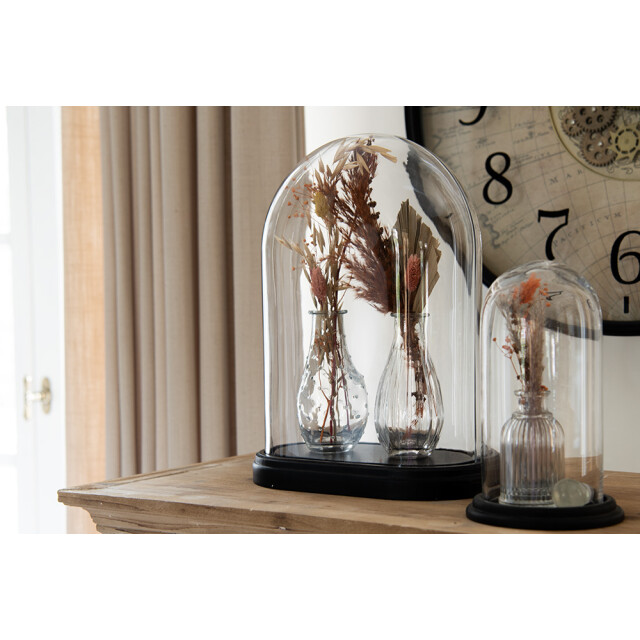 Clayre & Eef Stolp 26x15x34 cm glas ovaal glazen stolp 1089611 large