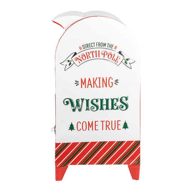 Clayre & Eef Brievenbus 20x20x41 cm metaal kerstdecoratie 2974791 large