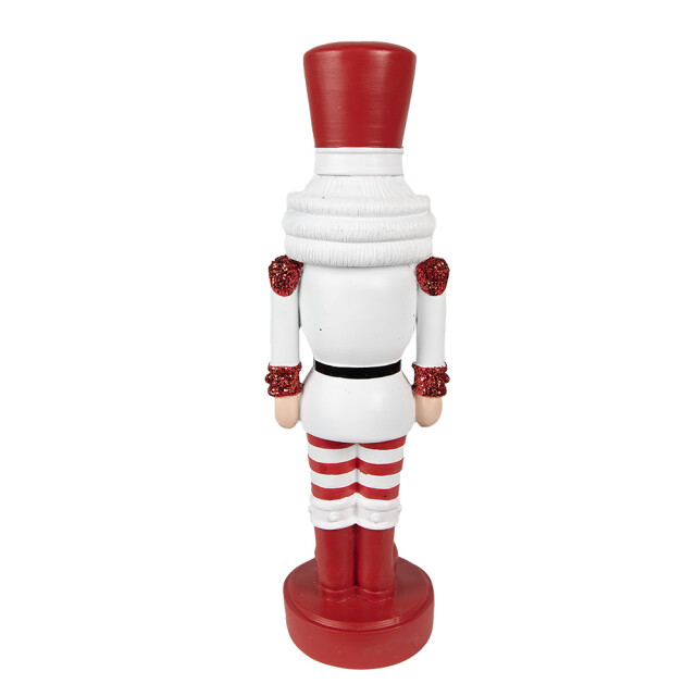 Clayre & Eef Kerstdecoratie beeld notenkraker 37 cm wit polyresin 2659366 large