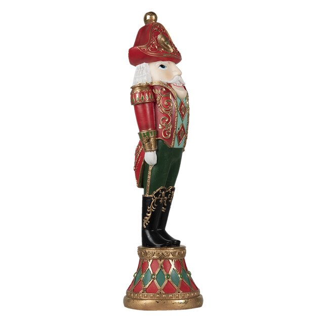 Clayre & Eef Beeld notenkraker 10x10x36 cm polyresin kerstdecoratie 1741052 large
