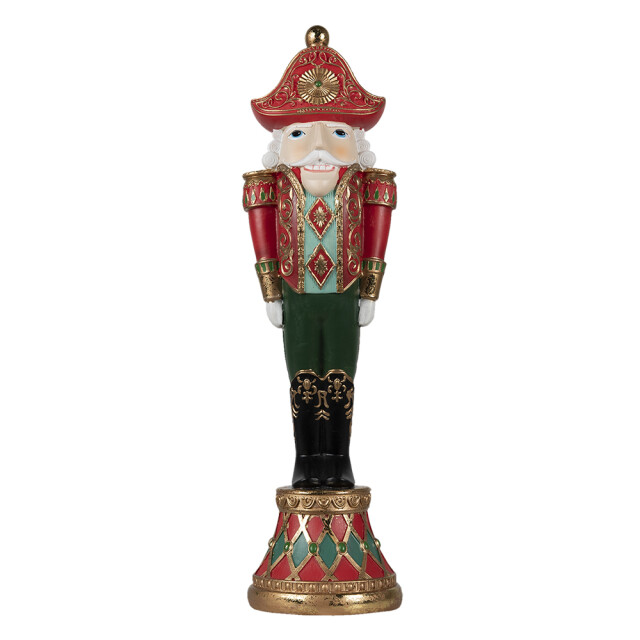 Clayre & Eef Beeld notenkraker 10x10x36 cm polyresin kerstdecoratie 1741052 large