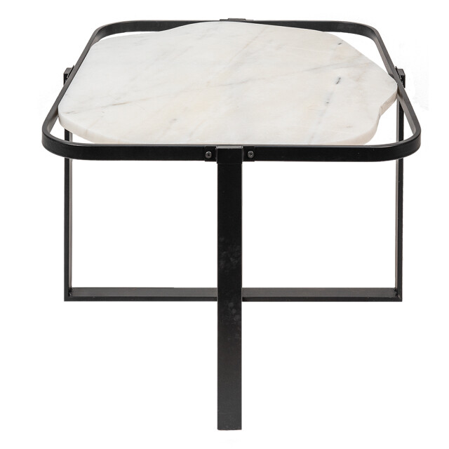 Clayre & Eef Salontafel 86x68x45 cm wit ijzer bijzettafel 1975438 large