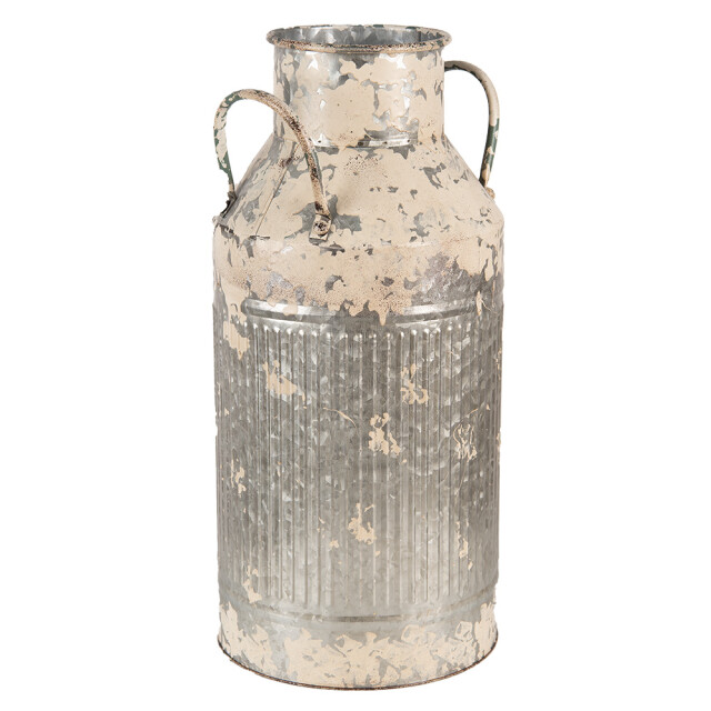 Clayre & Eef Decoratie melkbus 47 cm beige metaal rond melkkan 2709869 large