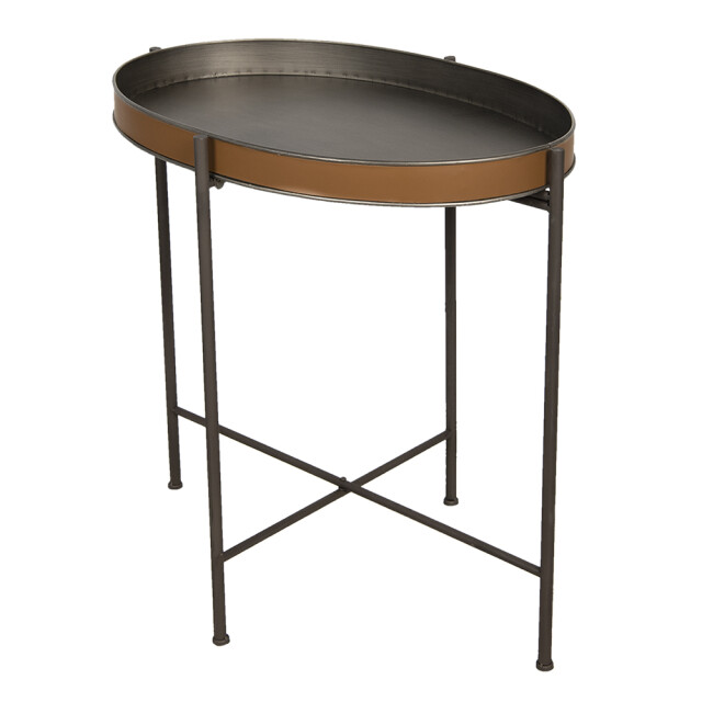Clayre & Eef Bijzettafel 69x47x66 cm ijzer ovaal 1244585 large