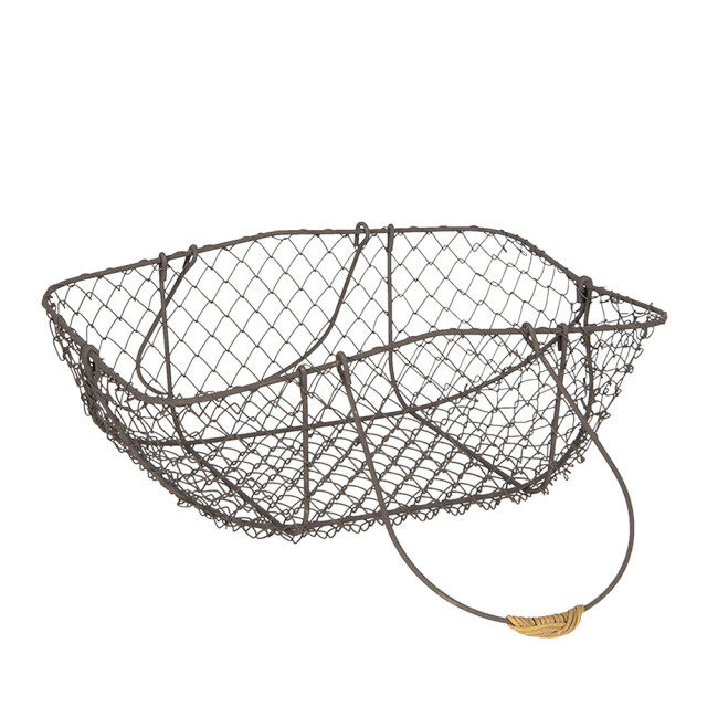 Clayre & Eef Mand ijzer hout rechthoek mand 1110482 large