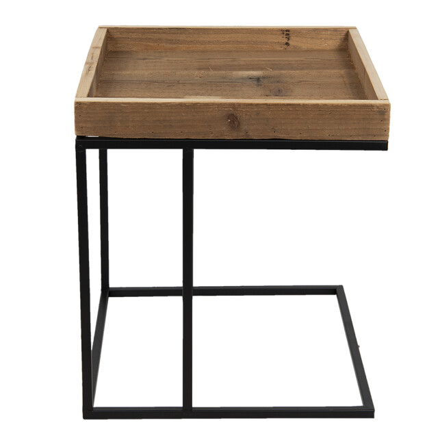 Clayre & Eef Bijzettafel 40x40x45 cm ijzer hout vierkant 1225853 large