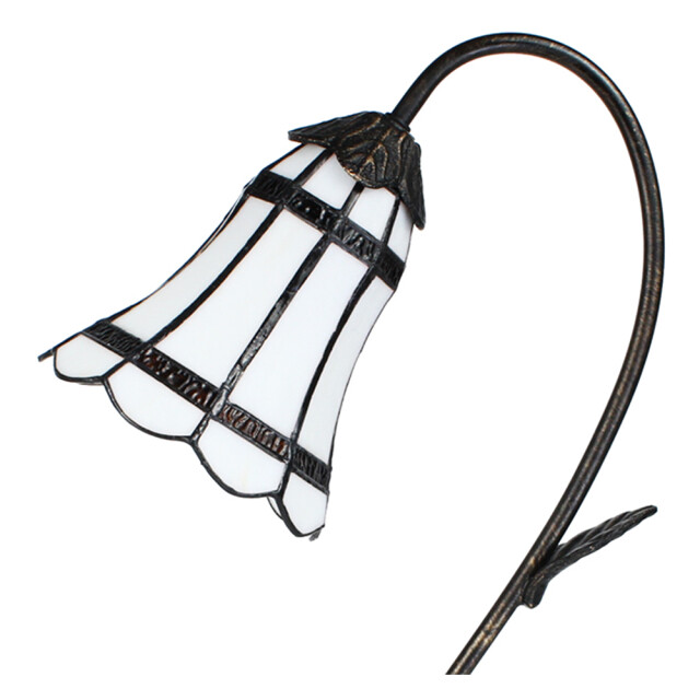 LumiLamp Tiffany tafellamp 48 cm wit glas tiffany bureaulamp 2035464 large