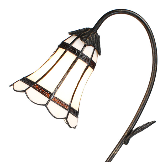 LumiLamp Tiffany tafellamp 48 cm wit glas tiffany bureaulamp 2035464 large