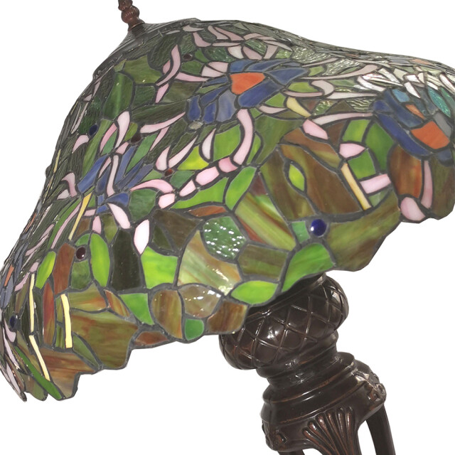 LumiLamp Tiffany tafellamp 55x85 cm blauw polyresin glas tiffany 1095230 large