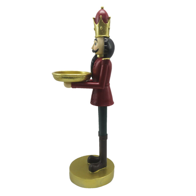 Clayre & Eef Beeld notenkraker 40 cm zwart polyresin kerstdecoratie 2041564 large