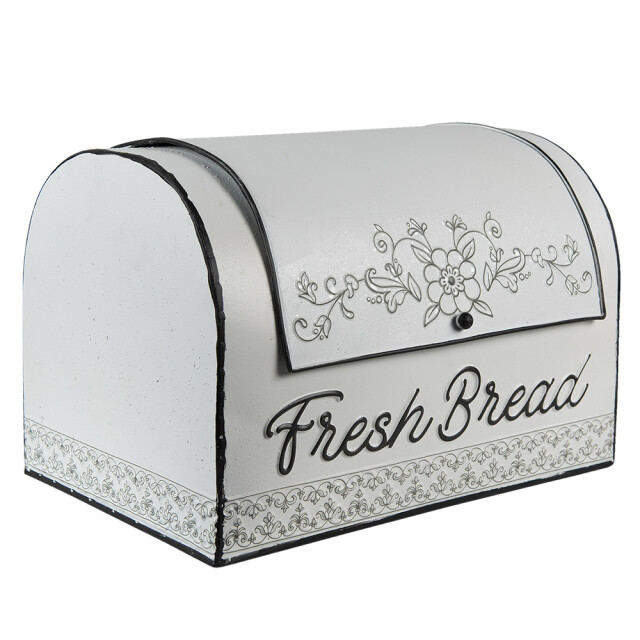 Clayre & Eef Opbergdoos 30x20x20 cm bruin metaal bloemen fresh bread 1852200 large