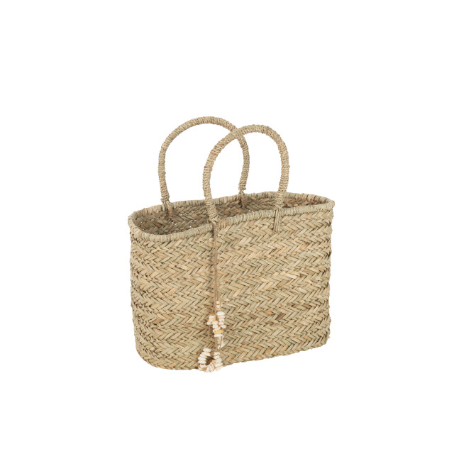 J-Line strandtas schelpen jute large 46x25x51cm 3008232 large