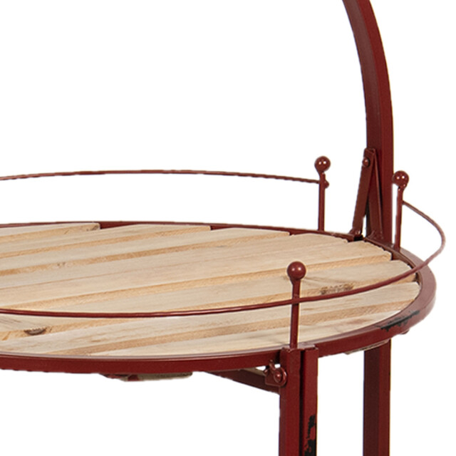Clayre & Eef Bijzettafel Ø 49x98 cm ijzer hout rond 1094255 large