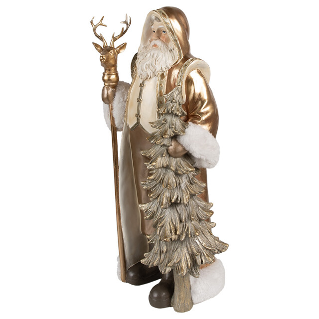 Clayre & Eef Kerstdecoratie beeld kerstman 50 cm kunststof 2959589 large