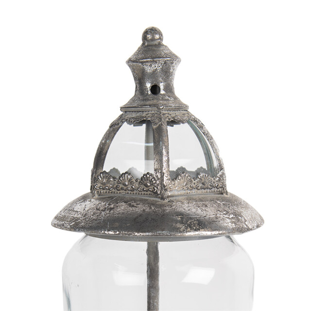 Clayre & Eef Windlicht 44 cm ijzer glas kaarsenhouder 2442082 large