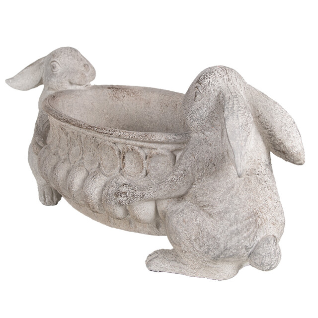 Clayre & Eef Bloempot 43x18x19 cm polyresin konijnen 2870475 large