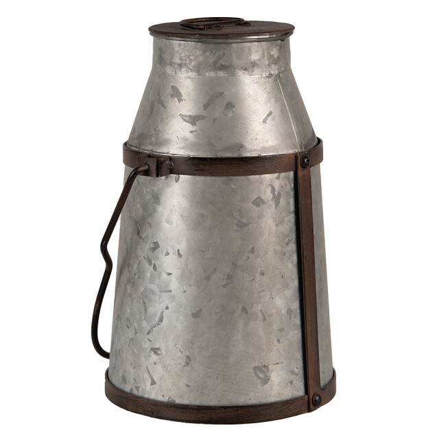Clayre & Eef Decoratie melkbus 31 cm bruin metaal rond melkkan 2709871 large