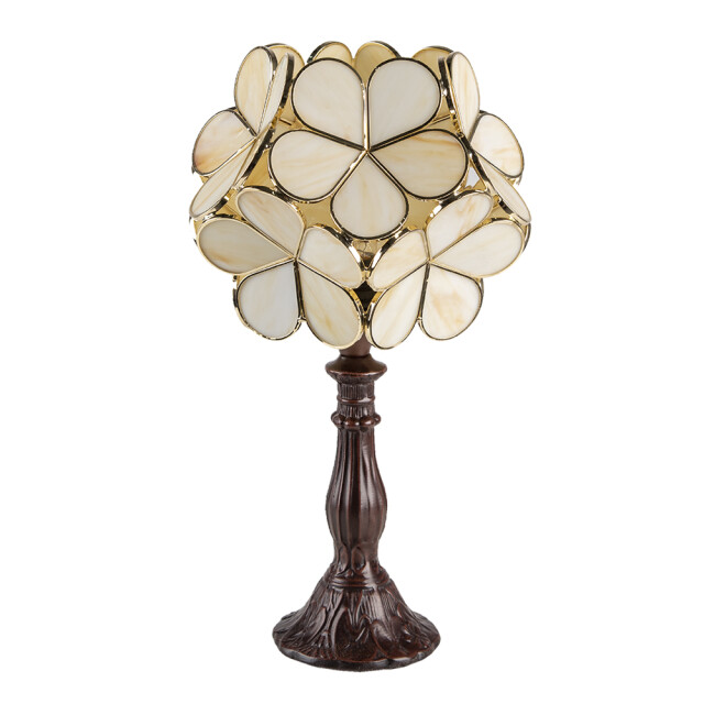 LumiLamp Tiffany tafellamp 21x21x38 cm polyresin glas bloem tiffany 1387301 large