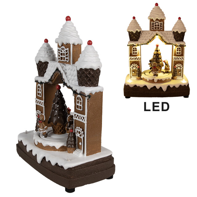 Clayre & Eef Kerstdecoratie met led-verlichting en muziek 20x11x27 cm 2940624 large