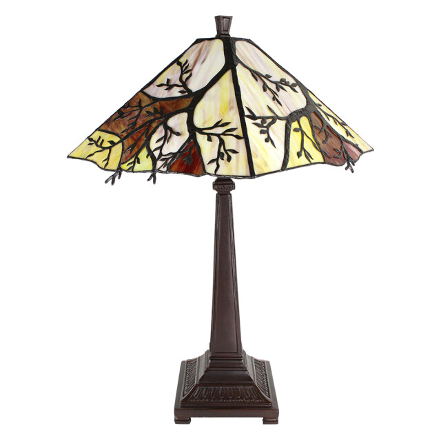 LumiLamp Tiffany tafellamp 36x36x57 cm bruin glas metaal tiffany 1980563 large