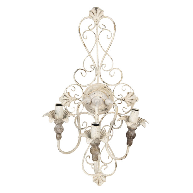 Clayre & Eef Wandlamp 40x29x70 cm ijzer hout rechthoek muurlamp 1095735 large