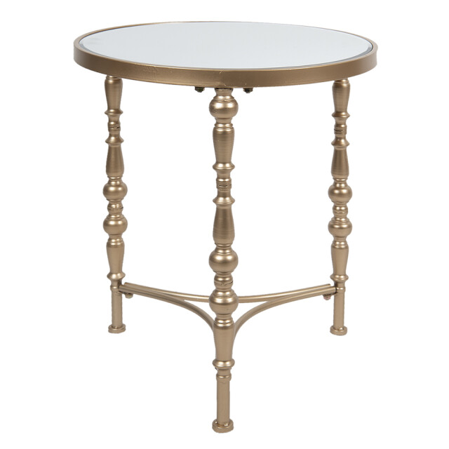 Clayre & Eef Bijzettafel Ø 50x60 cm ijzer glas rond 1741177 large