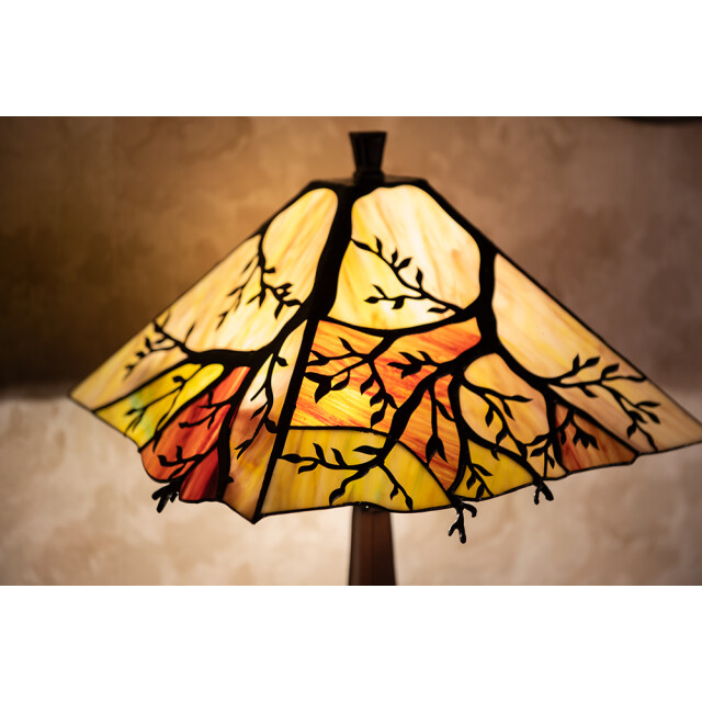 LumiLamp Tiffany tafellamp 36x36x57 cm bruin glas metaal tiffany 1980563 large