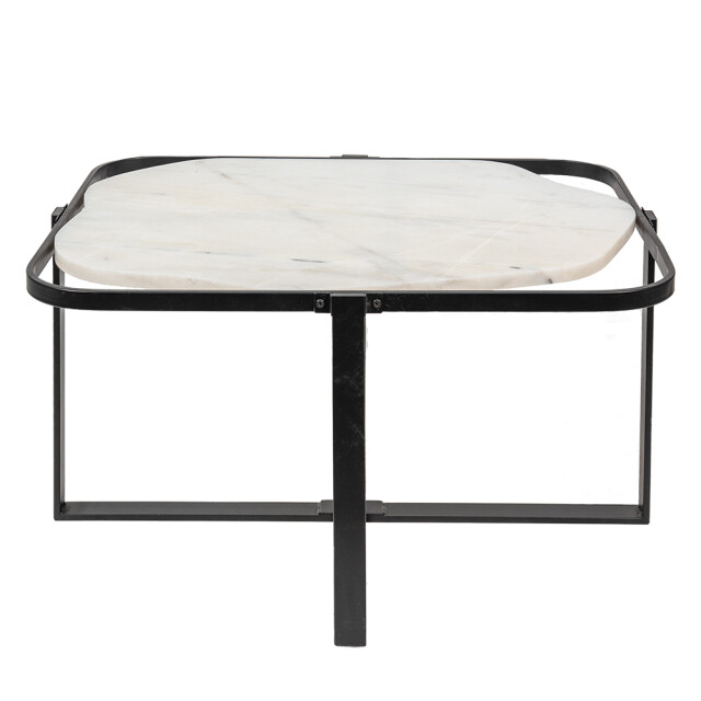 Clayre & Eef Salontafel 86x68x45 cm wit ijzer bijzettafel 1975438 large