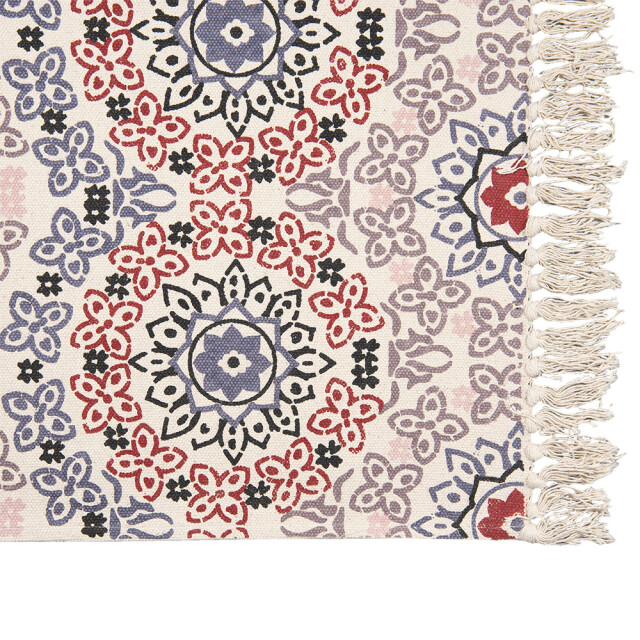 Clayre & Eef Vloerkleed 140x200 cm rood katoen rechthoek tapijt 1741198 large