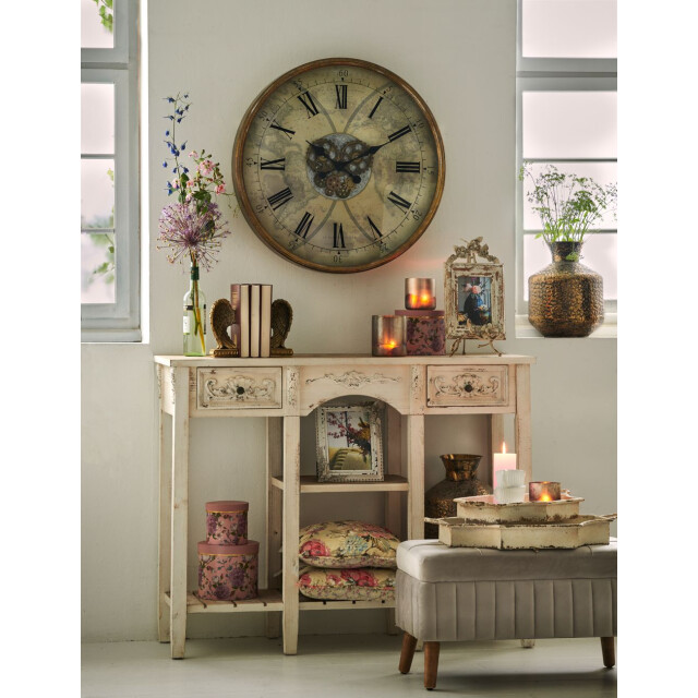 Clayre & Eef Decoratie dienblad set van 2 61 cm ijzer achthoek 1157924 large