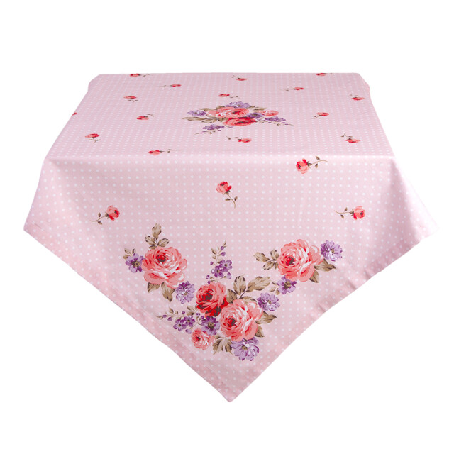 Clayre & Eef Tafelkleed 150x250 cm paars katoen rechthoek tafellaken 1771041 large