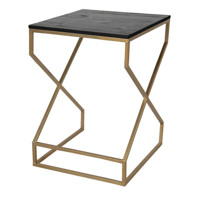 Clayre & Eef Bijzettafel 40x40x55 cm ijzer hout vierkant 1259990 large