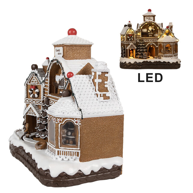 Clayre & Eef Kerstdecoratie met led-verlichting en muziek 33x17x30 cm 2940625 large