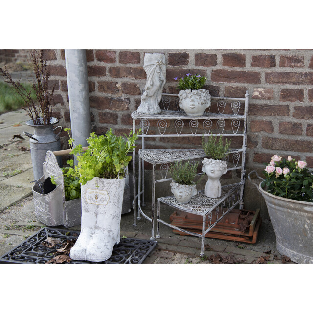 Clayre & Eef Planthouder laars 18x24x31/35 cm metaal bloempot 1359014 large