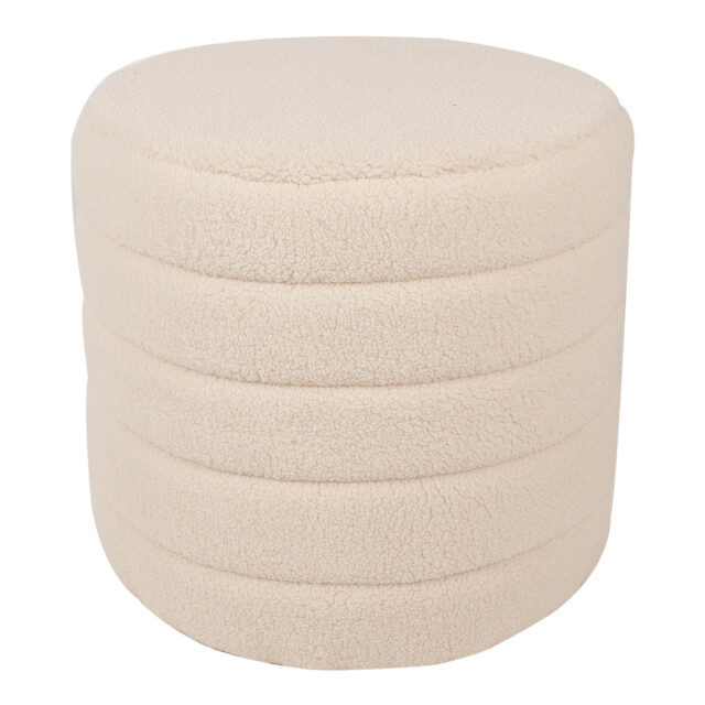 Clayre & Eef Hocker set van 2 Ø 50x45 / Ø 40x40 cm hout textiel rond 2704950 large