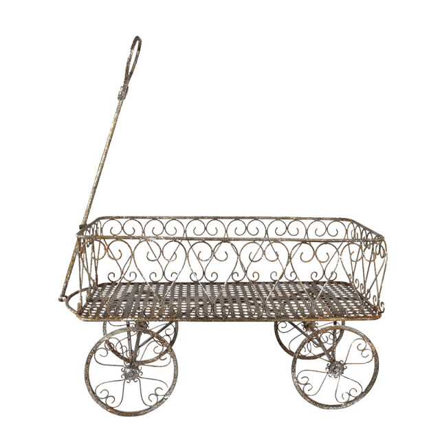 Clayre & Eef Tuindecoratie 76x32x88 cm grijs metaal plantenhouder 2895346 large