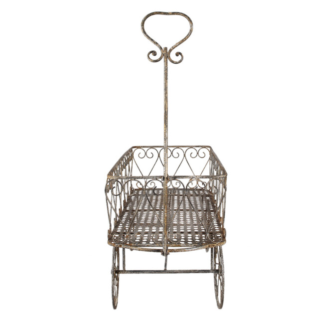 Clayre & Eef Tuindecoratie 76x32x88 cm grijs metaal plantenhouder 2895346 large
