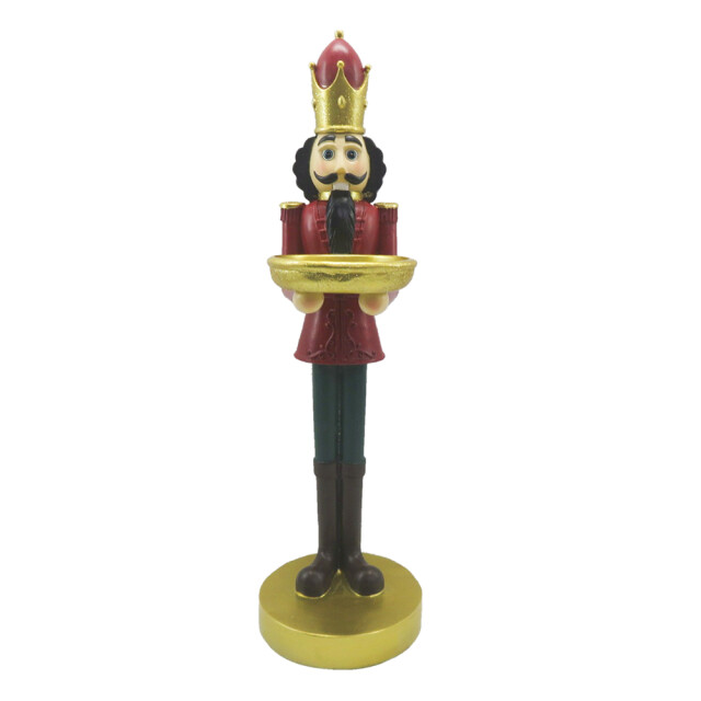 Clayre & Eef Beeld notenkraker 40 cm zwart polyresin kerstdecoratie 2041564 large