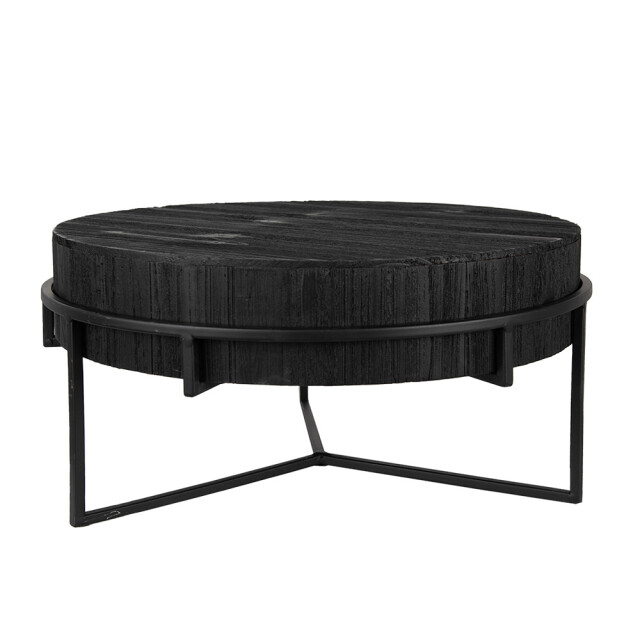 Clayre & Eef Plantentafel Ø 41x20 cm ijzer hout rond bijzettafel 2733728 large