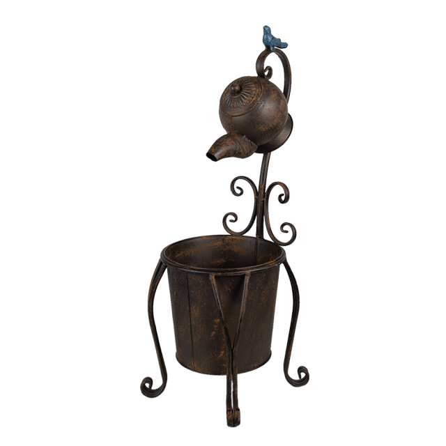 Clayre & Eef Planthouder theepot 24x30x62 cm ijzer tuindecoratie 2709897 large
