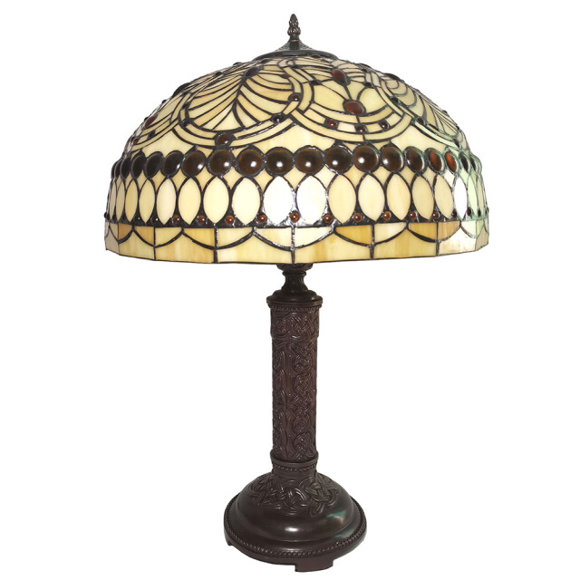 LumiLamp Tiffany tafellamp Ø 46x62 cm glas tiffany bureaulamp 1095237 large