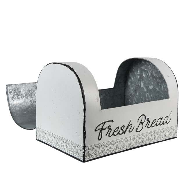 Clayre & Eef Opbergdoos 30x20x20 cm bruin metaal bloemen fresh bread 1852200 large
