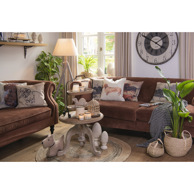 Clayre & Eef Opbergmand set van 4 Ø 30 Ø 18cm stro rond mand 1453875 large