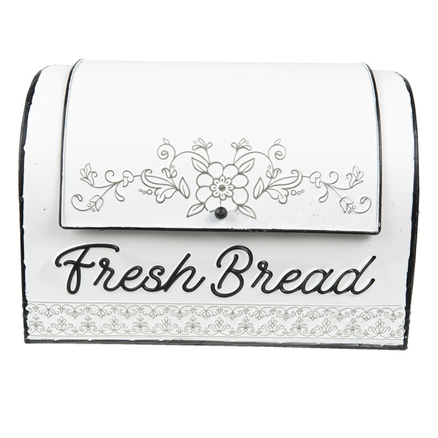 Clayre & Eef Opbergdoos 30x20x20 cm bruin metaal bloemen fresh bread 1852200 large