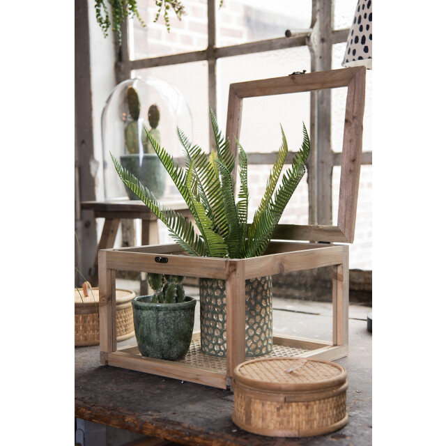 Clayre & Eef Opbergkist 30x30x21 cm hout vierkant speelgoedkist 1095938 large