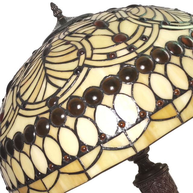 LumiLamp Tiffany tafellamp Ø 46x62 cm glas tiffany bureaulamp 1095237 large